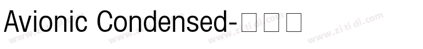 Avionic Condensed字体转换